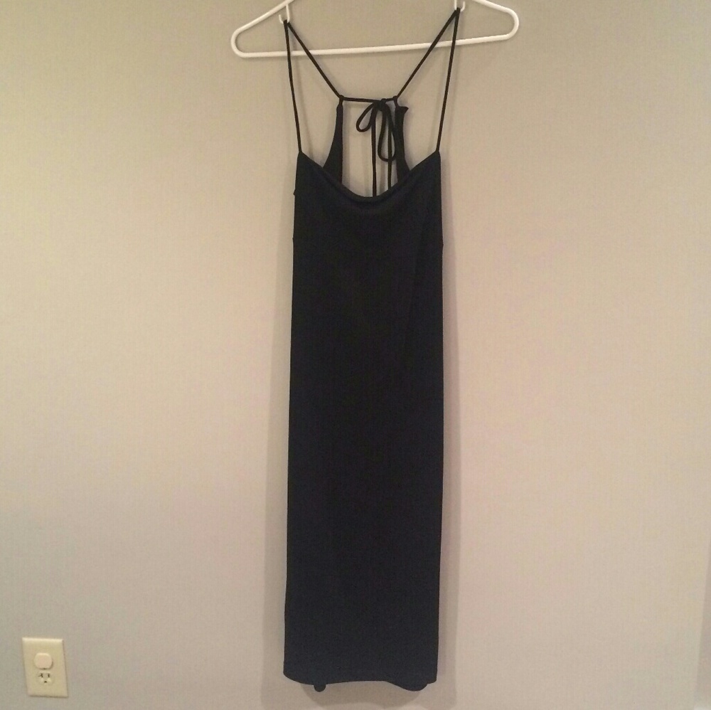 Arden B strappy midi black dress